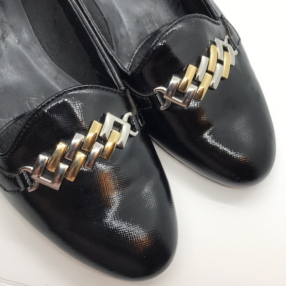𝅺Vaneli Black Patent Leather Flats 9.5M - Picture 8 of 9